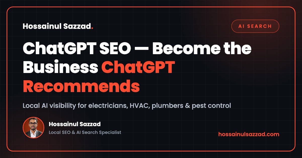 ChatGPT SEO — become the business ChatGPT recommends to local customers