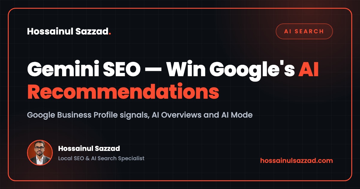 Gemini SEO — win Google's AI recommendations for your local business